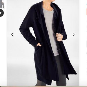 NEW! Geri Long Wrap Scarf Cardigan, Black, S